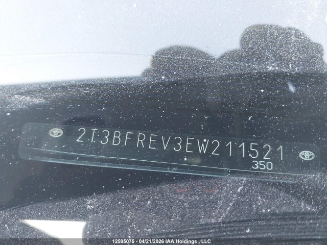 2014 Toyota Rav4 Le მანქანა იყიდება აუქციონზე, vin: 2T3BFREV3EW211521, აუქციონის ნომერი: 12595075
