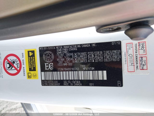 Aukcja sprzedaży 2013 Lexus Rx 350/base/f Sport, vin: 2T2BK1BA0DC165763, numer aukcji: 12595091