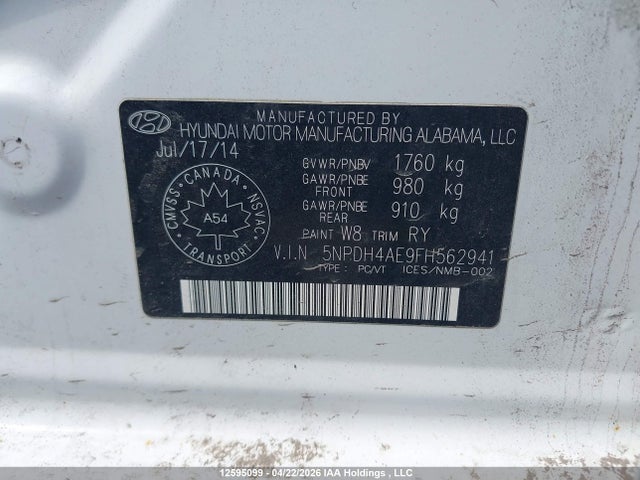 Продаж на аукціоні авто 2015 Hyundai Elantra Se/sport/limited, vin: 5NPDH4AE9FH562941, номер лоту: 12595099