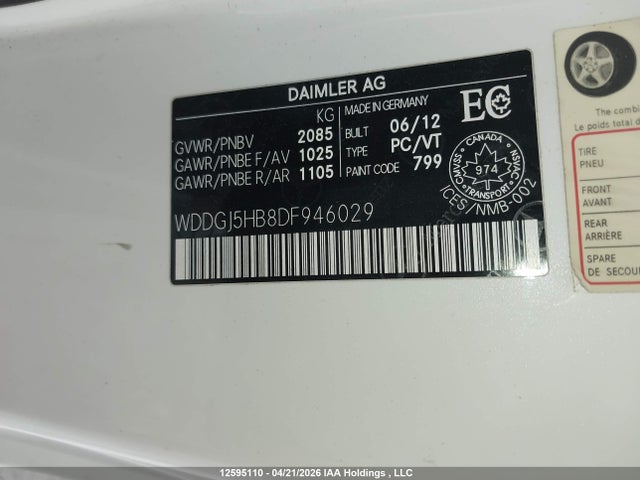 Aukcja sprzedaży 2013 Mercedes-benz C 350, vin: WDDGJ5HB8DF946029, numer aukcji: 12595110