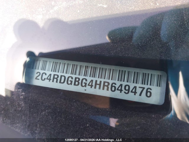 Продаж на аукціоні авто 2017 Dodge Grand Caravan Se, vin: 2C4RDGBG4HR649476, номер лоту: 12595127