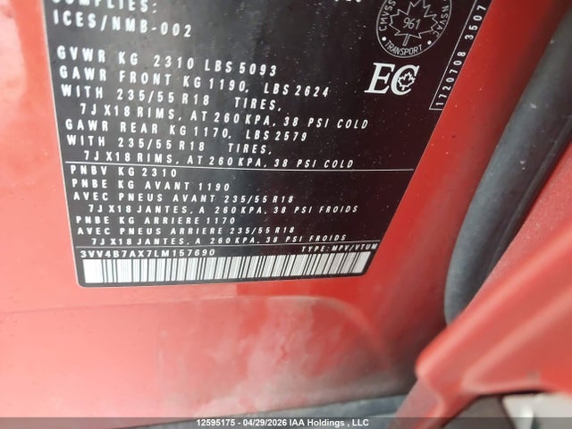 3VV4B7AX7LM157690 Volkswagen Tiguan Sel Premium R-line