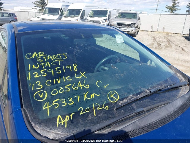 Aukcja sprzedaży 2013 Honda Civic Lx, vin: 2HGFG3B51DH005646, numer aukcji: 12595198