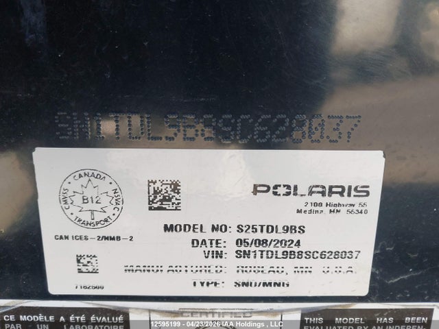 SN1TDL9B8SC628037 Polaris Polaris