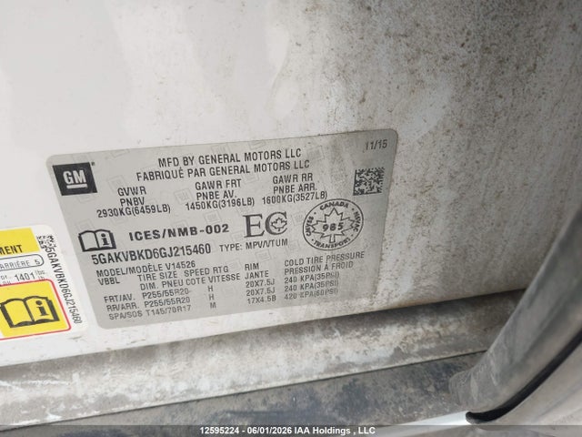 Buick Enclave 2016 5GAKVBKD6GJ215460 Image 18