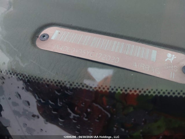 Aukcja sprzedaży 2000 Nissan Altima Gle/gxe/se/xe, vin: 1N4DL01D5YC172020, numer aukcji: 12595296