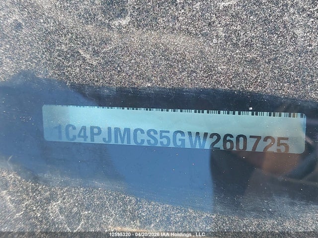 1C4PJMCS5GW260725 Jeep Cherokee Latitude