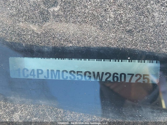 1C4PJMCS5GW260725 Jeep Cherokee Latitude