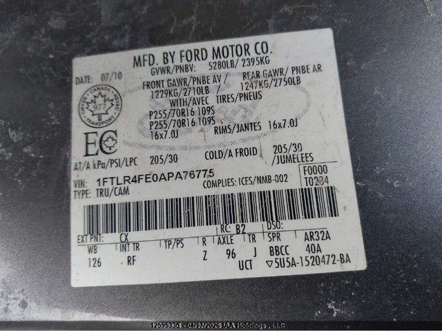 Продажа на аукционе авто 2010 Ford Ranger, vin: 1FTLR4FE0APA76775, номер лота: 12595335