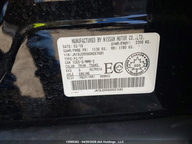 JN1BJ0RR8GM267481 Infiniti QX50
