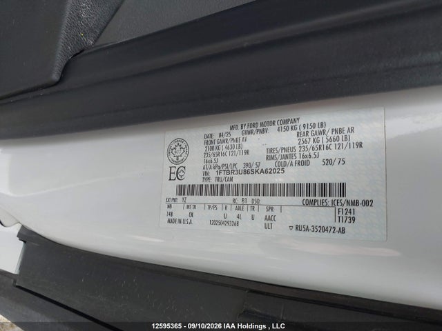 Ford Transit T-250 2025 1FTBR3U86SKA62025 Image 9