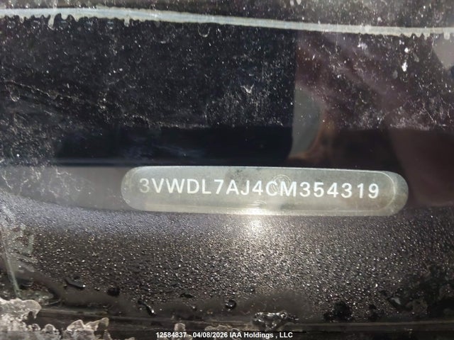12584837 :رقم المزاد ، 3VWDL7AJ4CM354319 vin ، 2012 Volkswagen Jetta 2.0 Tdi Comfortline مزاد بيع