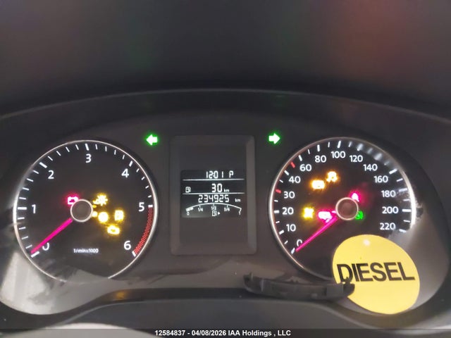 12584837 :رقم المزاد ، 3VWDL7AJ4CM354319 vin ، 2012 Volkswagen Jetta 2.0 Tdi Comfortline مزاد بيع