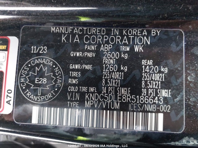 KIA EV6 2024 KNDC5DLE8R5186643 Image 9