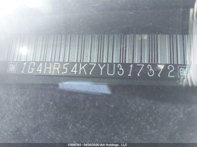 12595393 :رقم المزاد ، 1G4HR54K7YU317372 vin ، 2000 Buick Lesabre Limited مزاد بيع