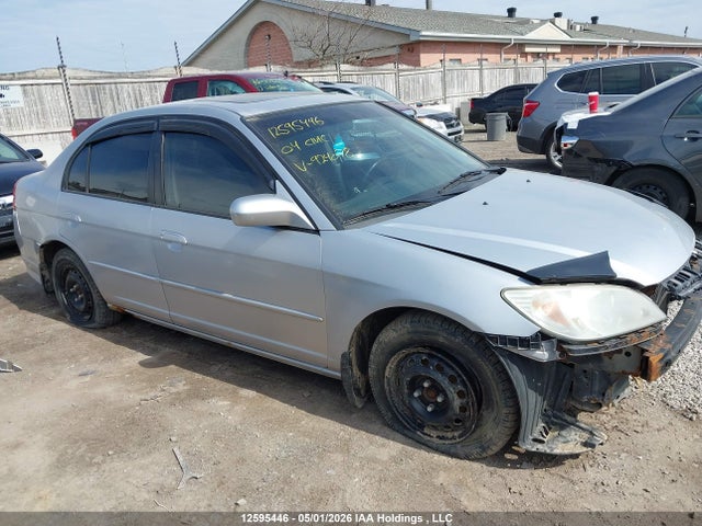 2004 Honda Civic Sdn მანქანა იყიდება აუქციონზე, vin: 2HGES16814H924078, აუქციონის ნომერი: 12595446