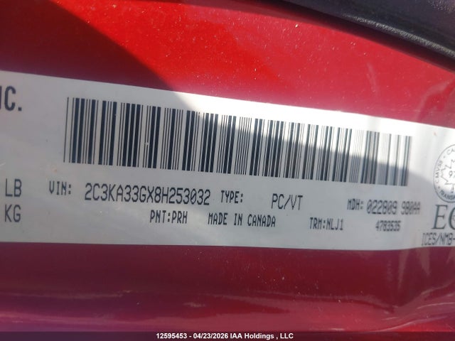 2008 Chrysler 300 Limited მანქანა იყიდება აუქციონზე, vin: 2C3KA33GX8H253032, აუქციონის ნომერი: 12595453