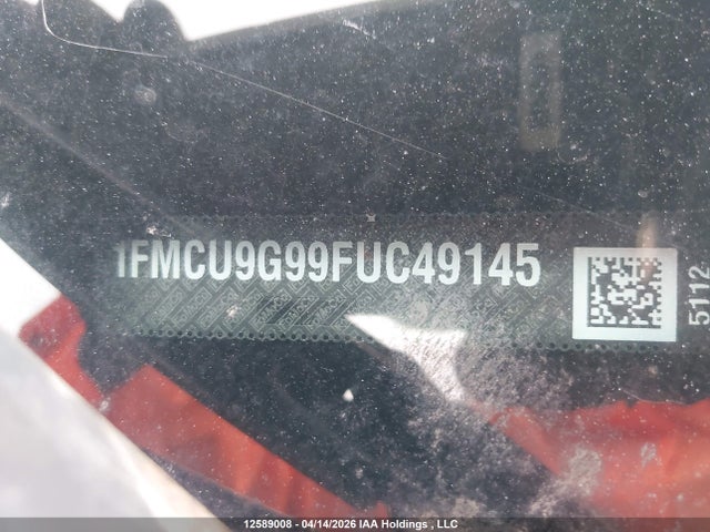 Продажа на аукционе авто 2015 Ford Escape Se, vin: 1FMCU9G99FUC49145, номер лота: 12589008