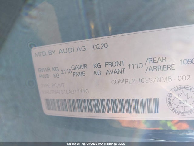 WAUTNAF51LA011110 Audi A5 Premium Plus