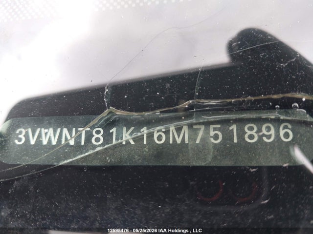 12595476 :رقم المزاد ، 3VWNT81K16M751896 vin ، 2006 Volkswagen Jetta Tdi مزاد بيع