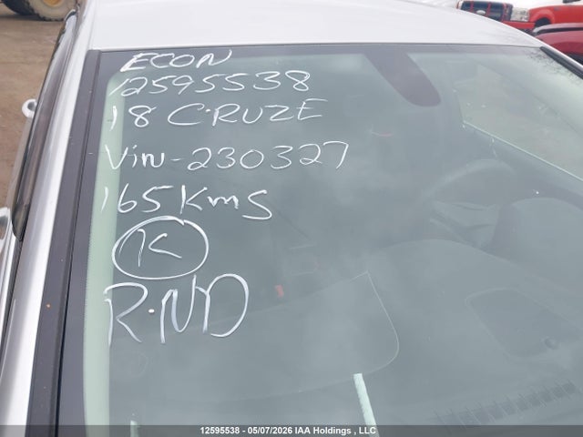 12595538 :رقم المزاد ، 1G1BE5SM6J7230327 vin ، 2018 Chevrolet Cruze Lt Auto مزاد بيع