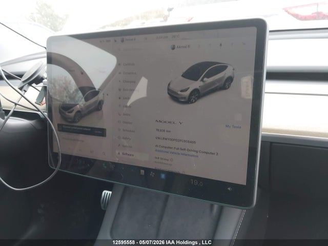 12595558 :رقم المزاد ، LRWYGDFD2PC955405 vin ، 2023 Tesla Model Y Rwd مزاد بيع