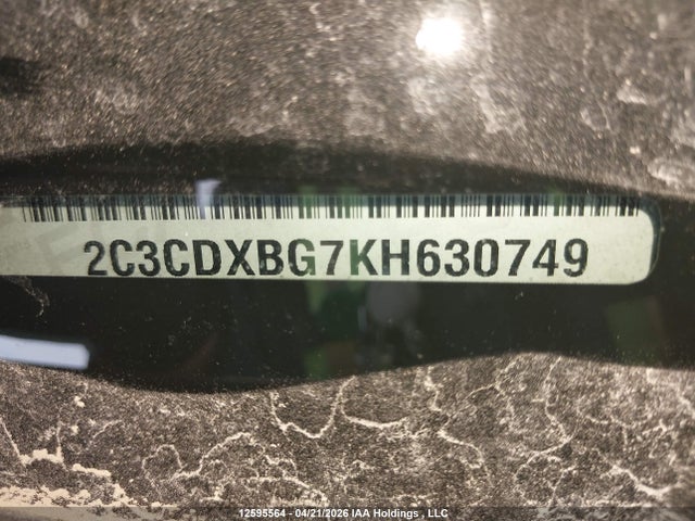 12595564 :رقم المزاد ، 2C3CDXBG7KH630749 vin ، 2019 Dodge Charger Sxt مزاد بيع