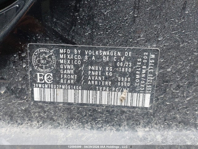 3VWGM7BU2PM051404 Volkswagen Jetta Highline