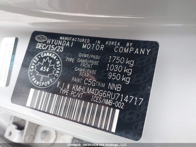 KMHLM4DG6RU714717 Hyundai Elantra Essential