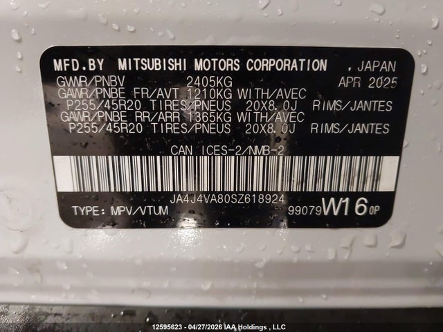 JA4J4VA80SZ618924 Mitsubishi Outlander Se/diamond Trail Edition