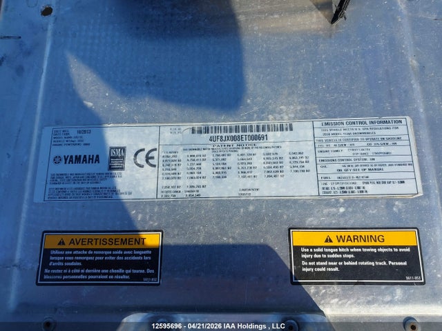 2014 Yamaha Viper მანქანა იყიდება აუქციონზე, vin: 4UF8JX008ET000691, აუქციონის ნომერი: 12595696