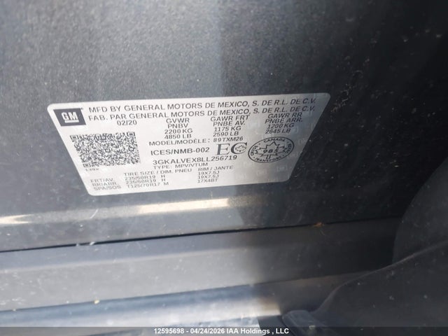 3GKALVEX8LL256719 GMC Terrain Slt