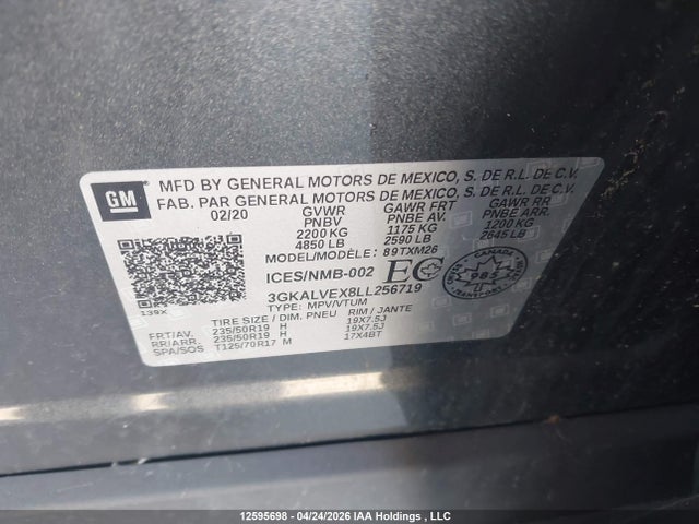 3GKALVEX8LL256719 GMC Terrain Slt