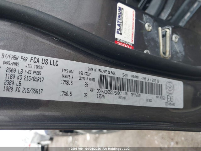 Продажа на аукционе авто 2019 Jeep Compass Trailhawk, vin: 3C4NJDDB5KT780847, номер лота: 12595709