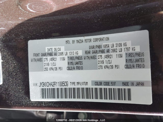 Mazda Cx-90 Phev Gt 2024 JM3KKDHA2R1188509 Image 19
