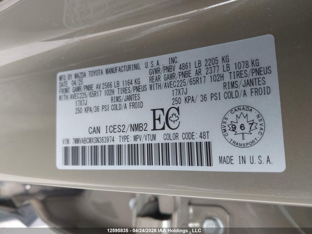 Aukcja sprzedaży 2025 Mazda Cx-50 Gs-l, vin: 7MMVABCMXSN363974, numer aukcji: 12595835