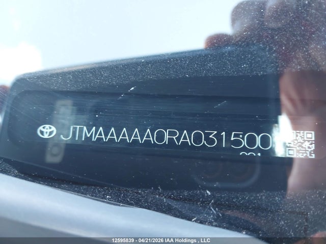 Aukcja sprzedaży 2024 Toyota Bz4x, vin: JTMAAAAA0RA031500, numer aukcji: 12595839