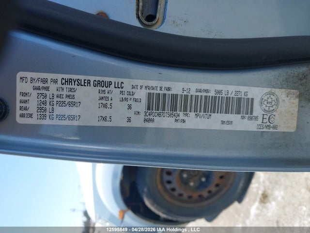 2013 Dodge Journey Se მანქანა იყიდება აუქციონზე, vin: 3C4PDCAB7DT505434, აუქციონის ნომერი: 12595849