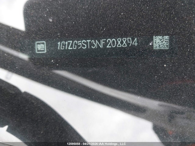 Продажа на аукционе авто 2022 Chevrolet Malibu Rs, vin: 1G1ZG5ST3NF208894, номер лота: 12595858