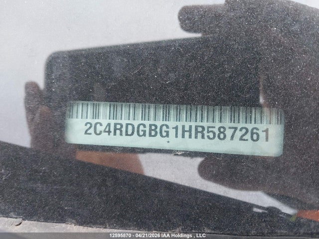 Aukcja sprzedaży 2017 Dodge Grand Caravan, vin: 2C4RDGBG1HR587261, numer aukcji: 12595870