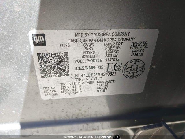 KL47LBE23SB240821 Buick Envista Sport Touring Fwd