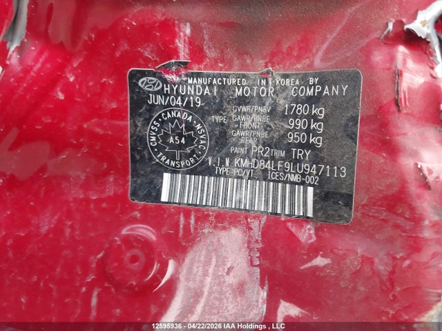 KMHD84LF9LU947113 Hyundai Elantra Preferred Auto Ivt