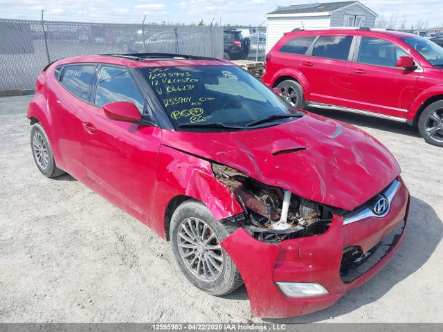 2012 Hyundai Veloster Tech მანქანა იყიდება აუქციონზე, vin: KMHTC6ADXCU066234, აუქციონის ნომერი: 12595983