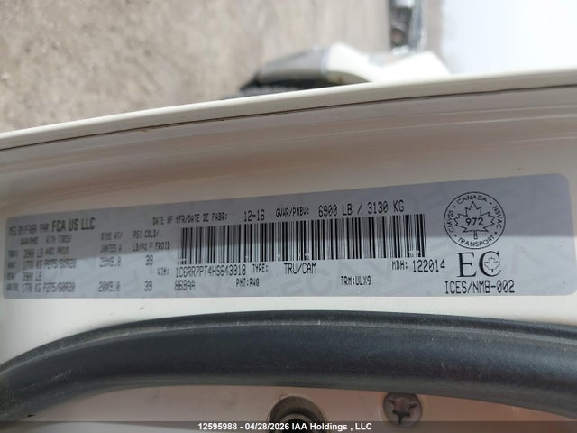 1C6RR7PT4HS643318 RAM 1500 Longhorn