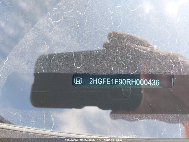 12595993 :رقم المزاد ، 2HGFE1F90RH000436 vin ، 2024 Honda Civic Touring مزاد بيع