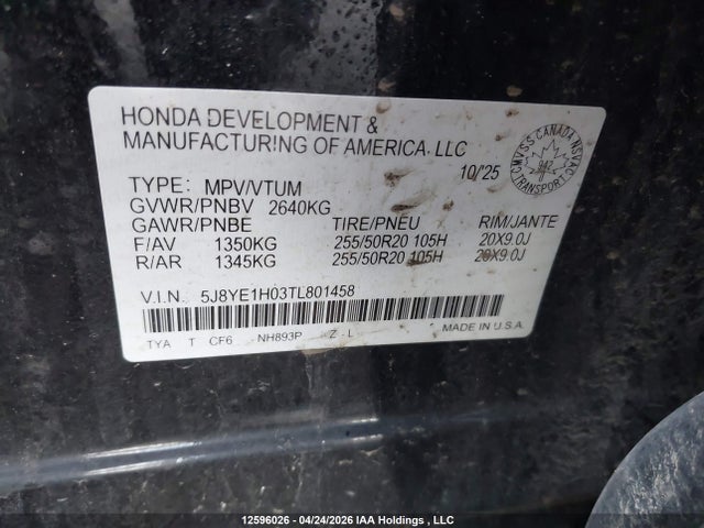 5J8YE1H03TL801458 Acura MDX A-SPEC