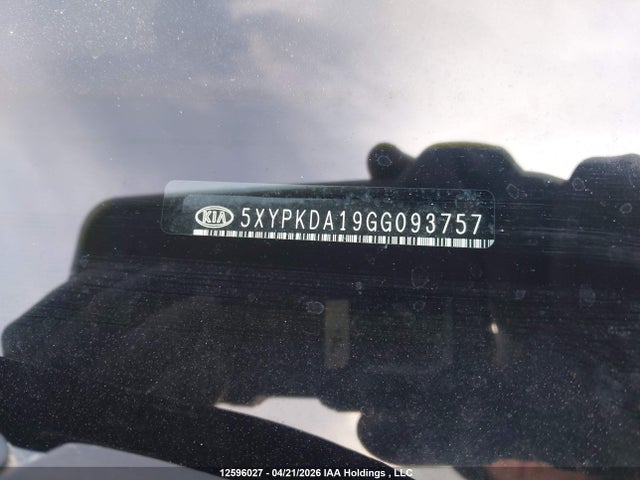 Aukcja sprzedaży 2016 Kia Sorento 2.0l Sx, vin: 5XYPKDA19GG093757, numer aukcji: 12596027