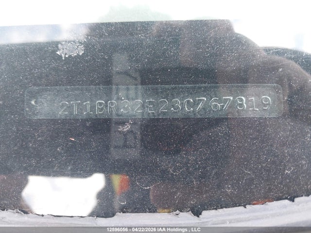 12596056 :رقم المزاد ، 2T1BR32E23C767819 vin ، 2003 Toyota Corolla Ce/le/s مزاد بيع