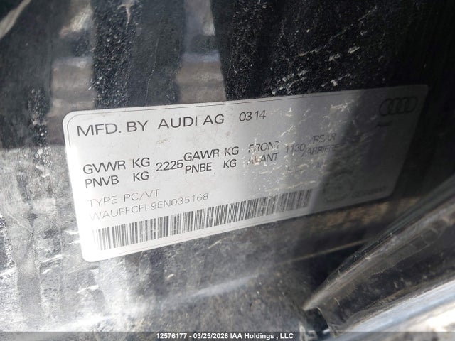 Aukcja sprzedaży 2014 Audi A4 2.0 Progressiv, vin: WAUFFCFL9EN035168, numer aukcji: 12576177