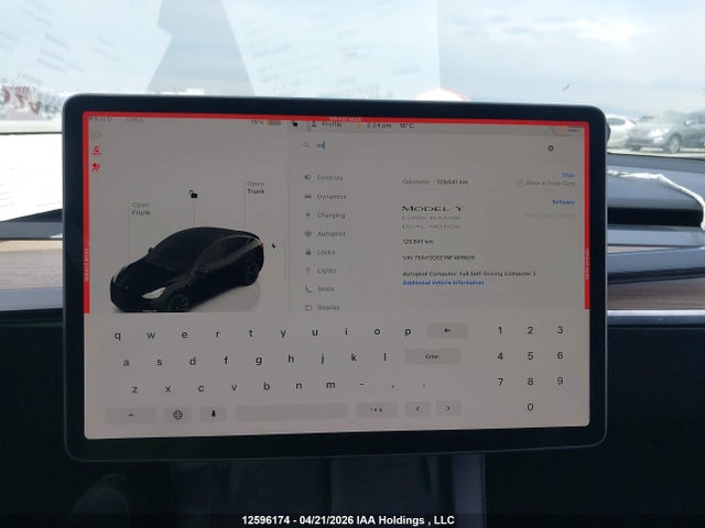 Продажа на аукционе авто 2022 Tesla Model Y, vin: 7SAYGDEE1NF469605, номер лота: 12596174